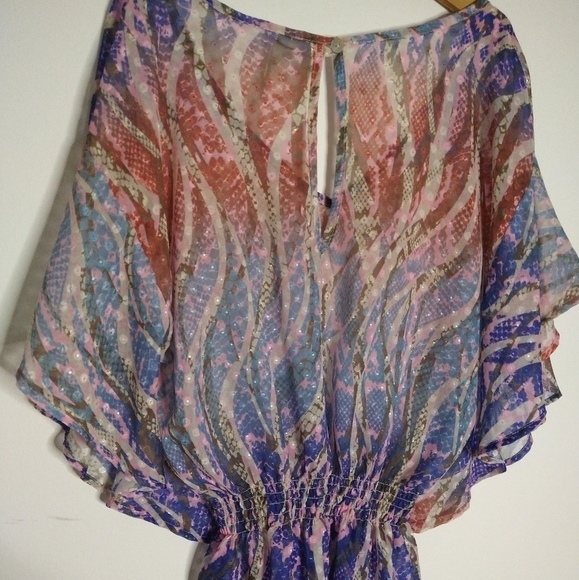 Xhilaration Large Flowy Multi Color Blouse - Picture 5 of 6